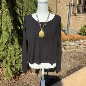 Eileen Fisher Black Sheer Top